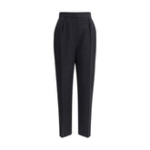 Balmain Black Wool Dress Pants