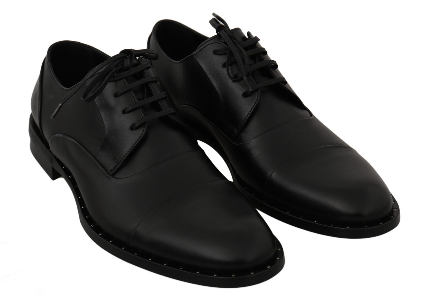 Dolce & Gabbana svarte Derby-sko i skinn