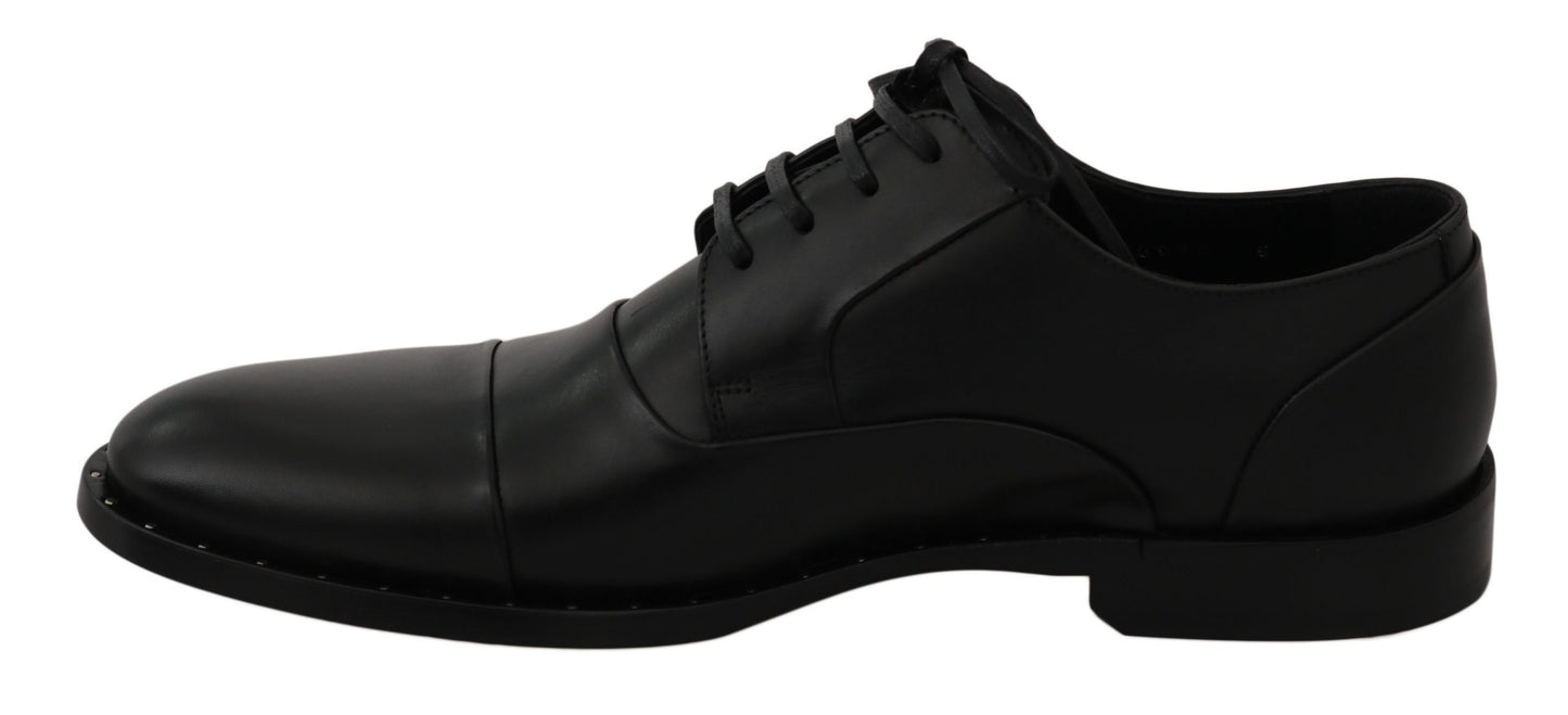 Dolce & Gabbana svarte Derby-sko i skinn