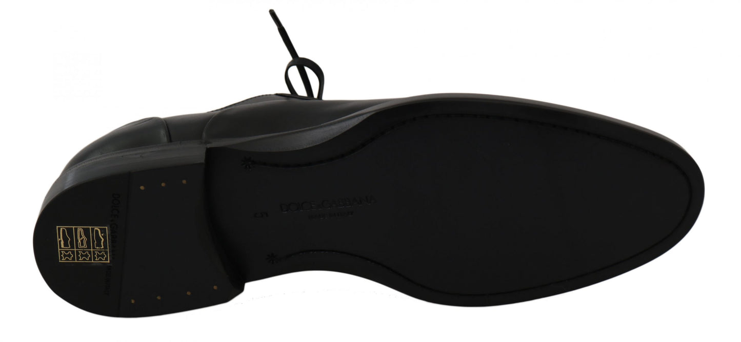 Dolce & Gabbana svarte Derby-sko i skinn