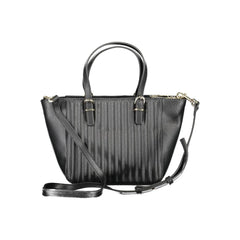 Tommy Hilfiger Black Polyurethane Women Handbag