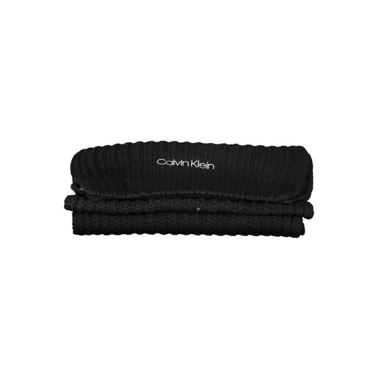 Calvin Klein Black Cotton Scarf