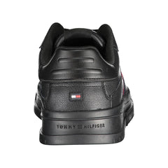 Tommy Hilfiger Black Leather Men's Sneaker