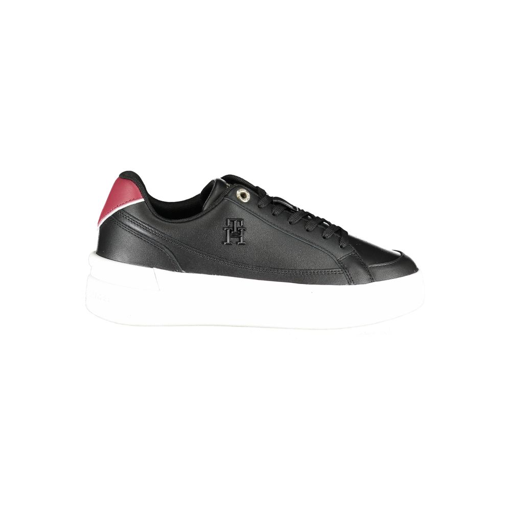 Svarta polyestersneakers
