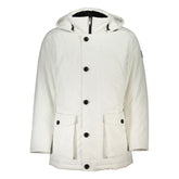 Hugo Boss White Elastane Jackets & Coat