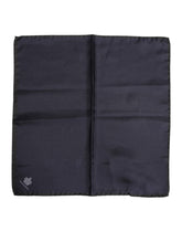 Dolce & Gabbana Blue DG Crown Silk Square Men Foulard Scarf