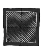 Dolce & Gabbana Black Sea Horse Silk Square Men Foulard Scarf