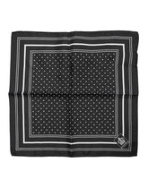 Dolce & Gabbana Black White Polka Dot Men Foulard Scarf
