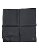 Dolce & Gabbana Dark Gray DG Crown Silk Square Foulard Scarf