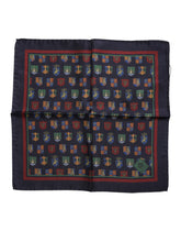 Dolce & Gabbana Multicolor Medals Square Foulard Scarf