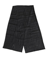 Dolce & Gabbana Dark Gray Cashmere Fringes Neck Warmer Scarf