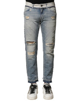 Dolce & Gabbana Lyseblå Fillete Straight Menn Denim Jeans