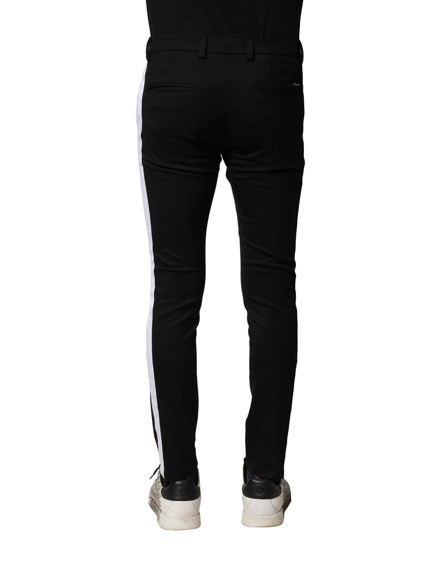 Dolce & Gabbana svarte ullbukser for menn med medium midje