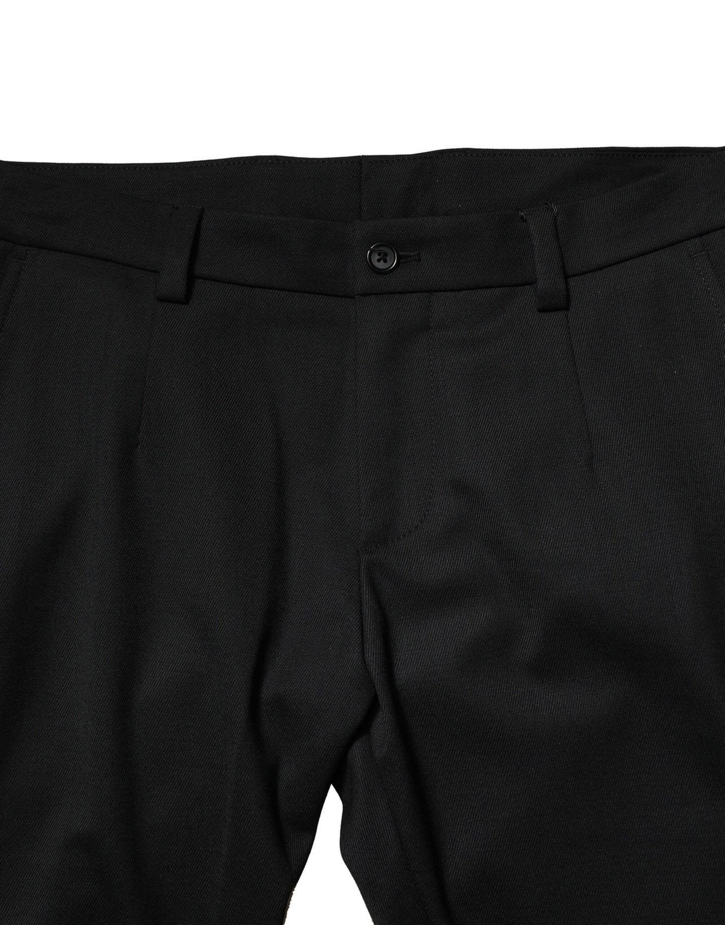 Dolce & Gabbana svarte ullbukser for menn med medium midje