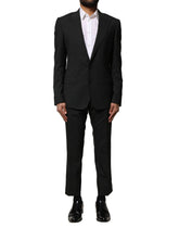 Dolce & Gabbana Black Wool 2 Piece Single Breasted Suit