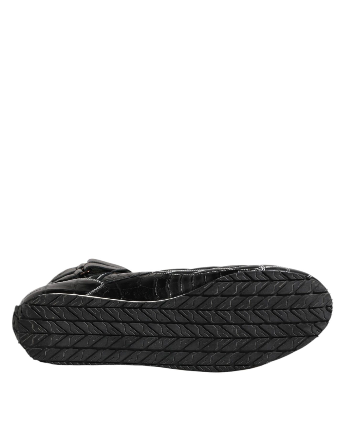 Dolce & Gabbana svarta quiltade lädersneakers med snörning