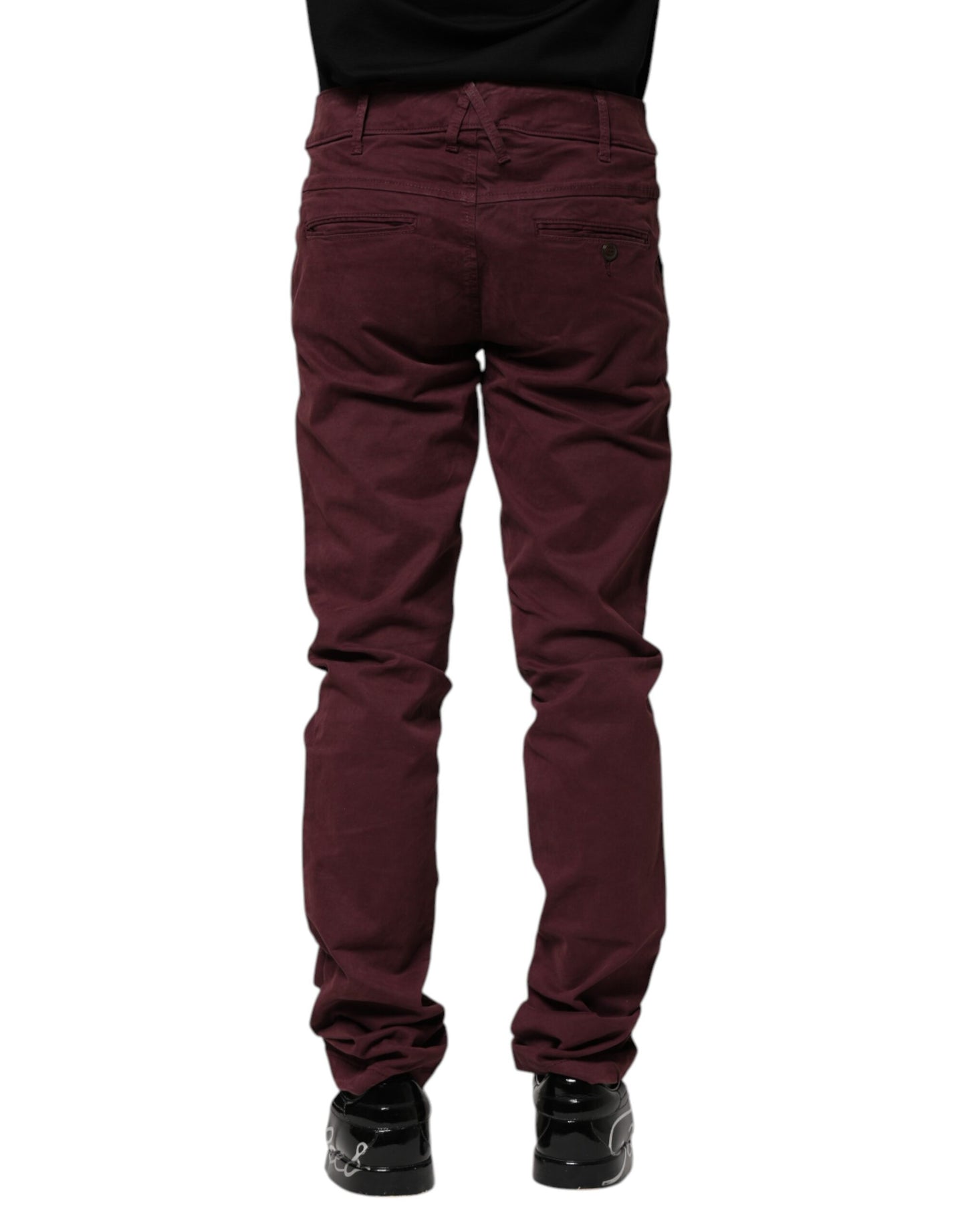 CYCLE Rödbruna Bomullsstretchiga Skinny Fit Herrjeans