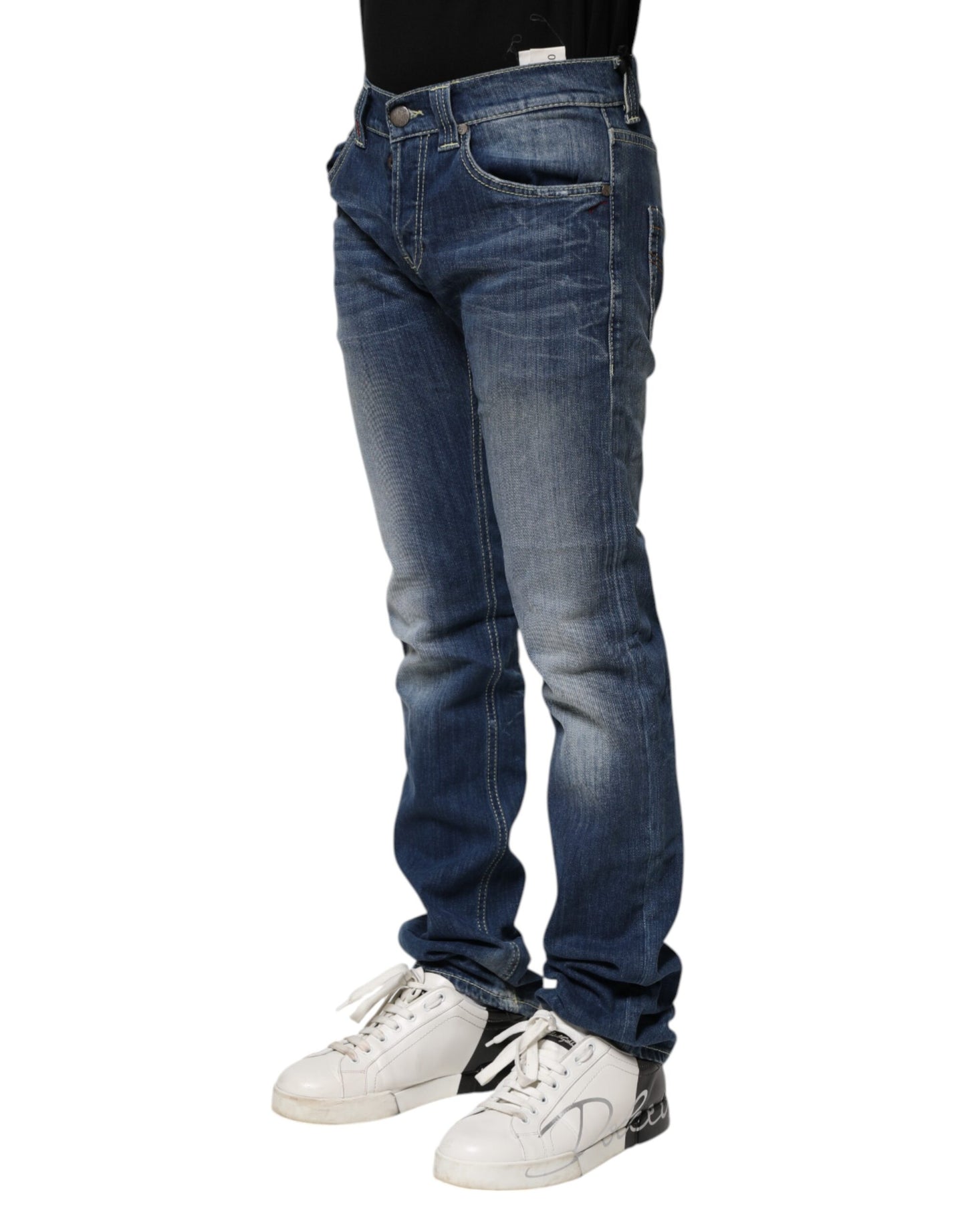 Dondup Blå Tvättade Skinny Fit Casual Herrjeans
