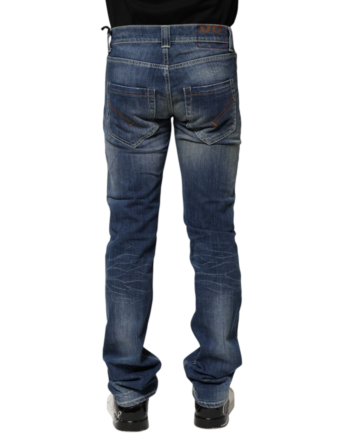 Dondup Blå Tvättade Skinny Fit Casual Herrjeans