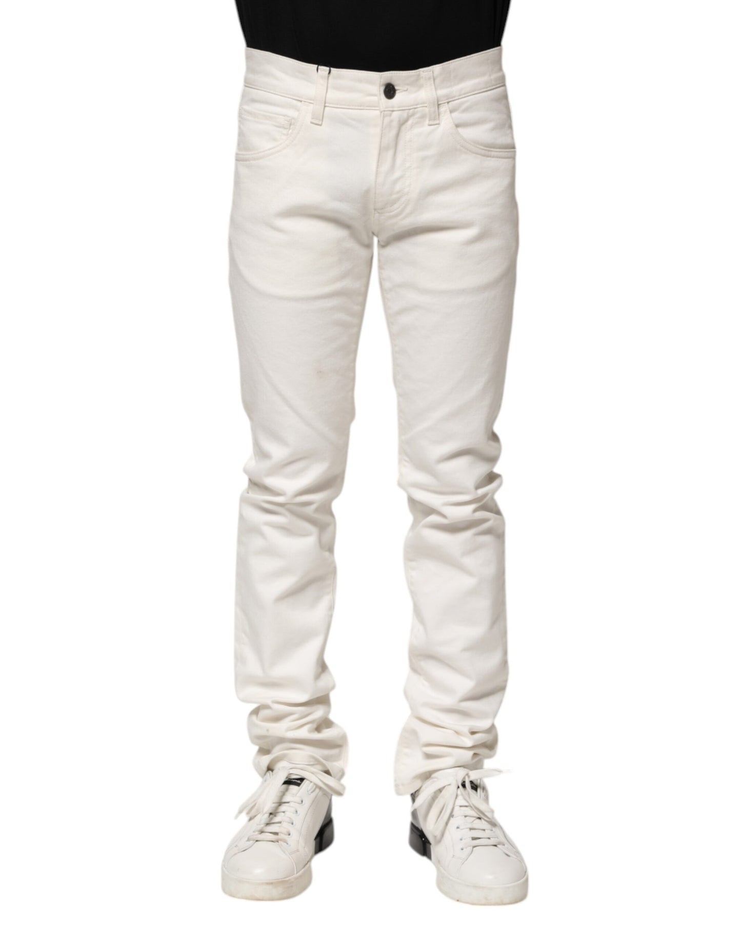 Dolce & Gabbana Vita Bomulls Skinny Herrjeans