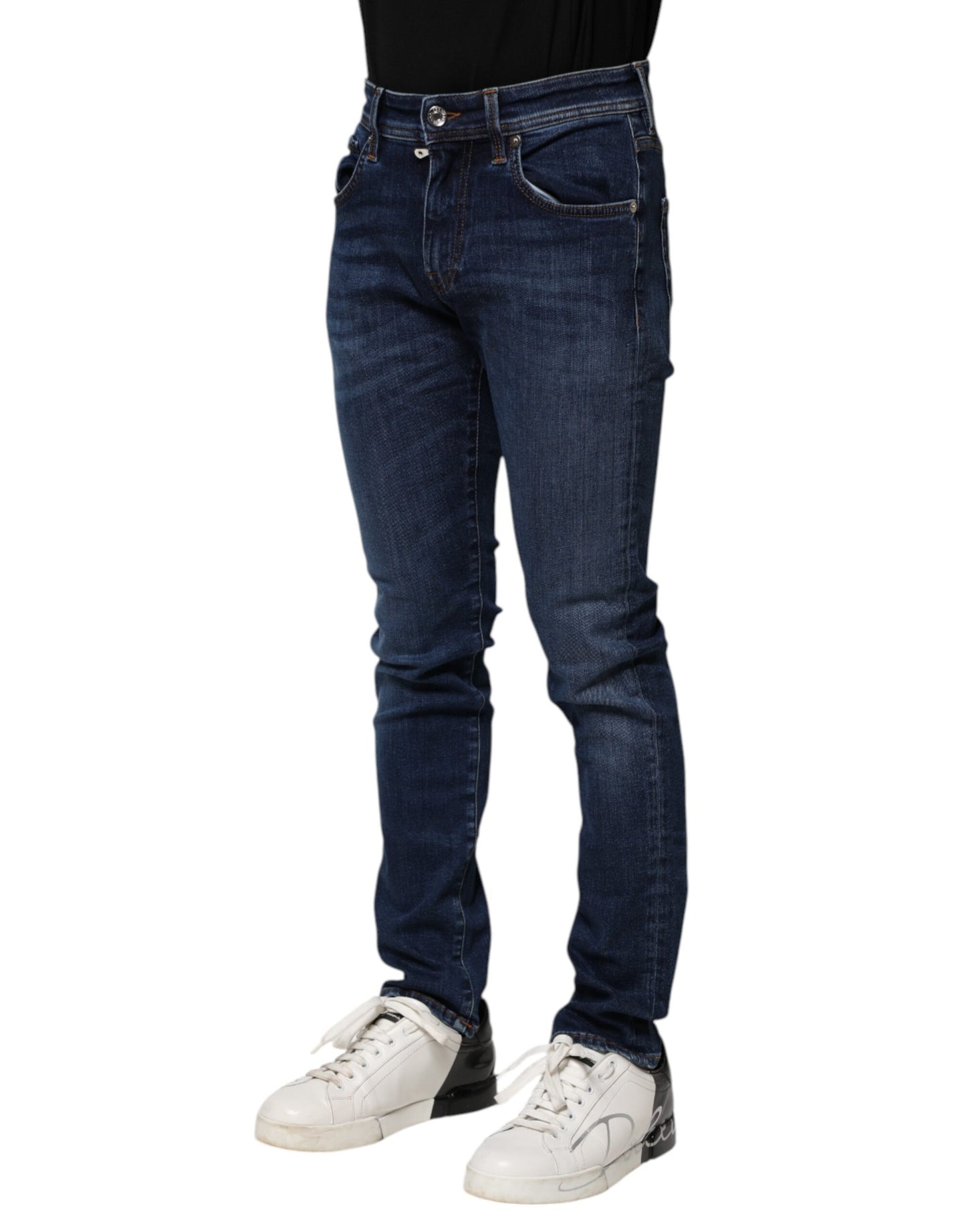 Dolce & Gabbana mörkblå bomulls skinny denimjeans