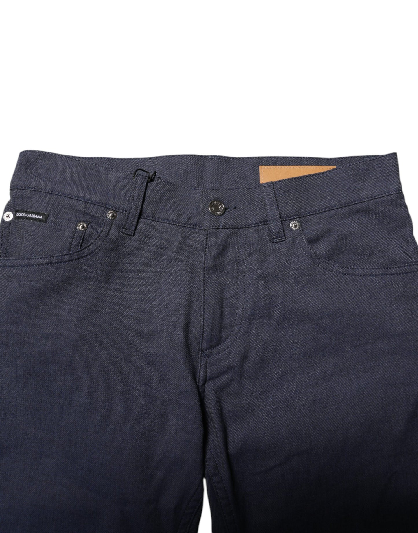 Dolce & Gabbana mörkblå bomulls skinny denimjeans