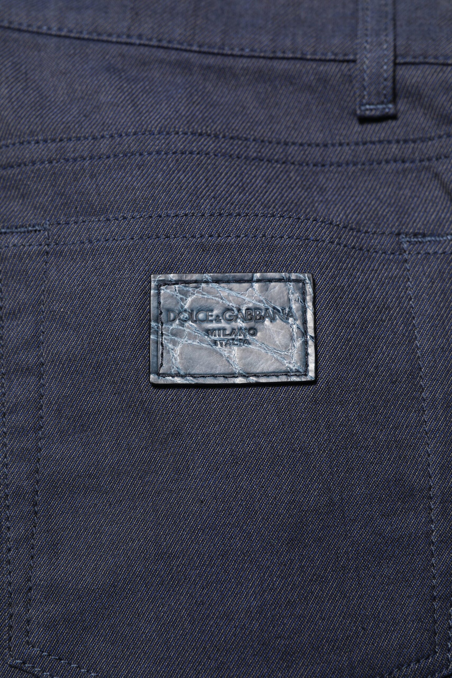 Dolce & Gabbana mörkblå bomulls skinny denimjeans