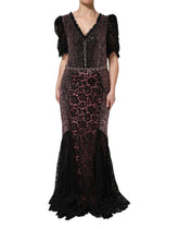 Dolce & Gabbana Multicolor Embellished Mermaid Gown Dress