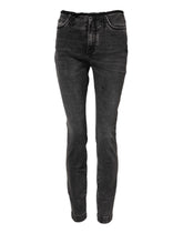 Dolce & Gabbana Gray Skinny Cotton Mid Waisted Denim Jeans