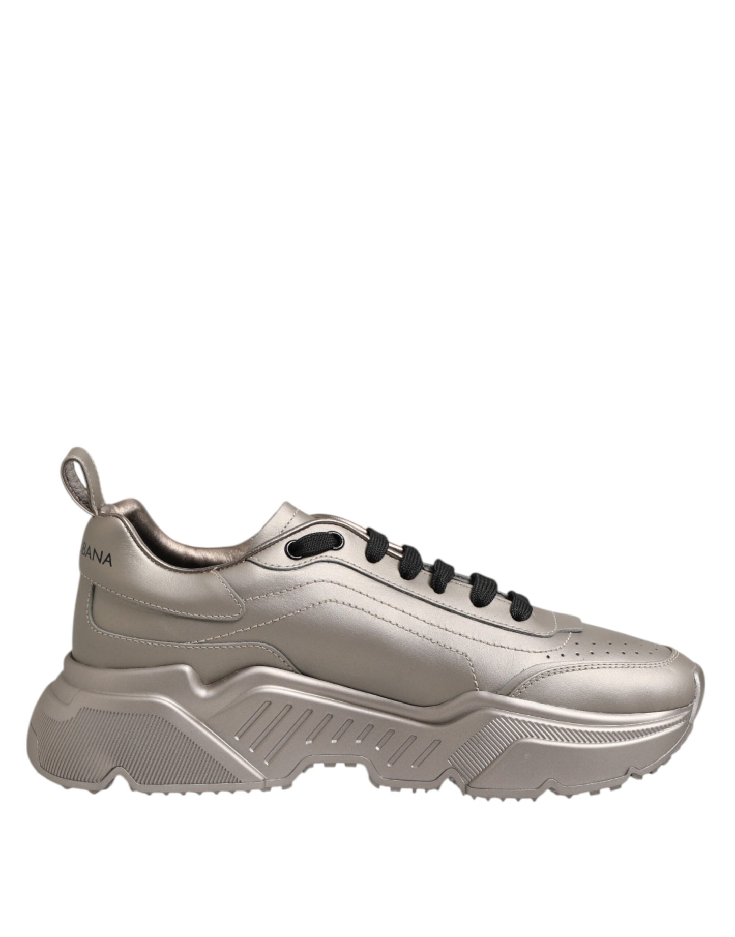Dolce & Gabbana Silver Daymaster Läder Herr Sneakers Skor