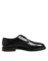 Dolce & Gabbana svarte skinn Derby Wingtip formelle sko