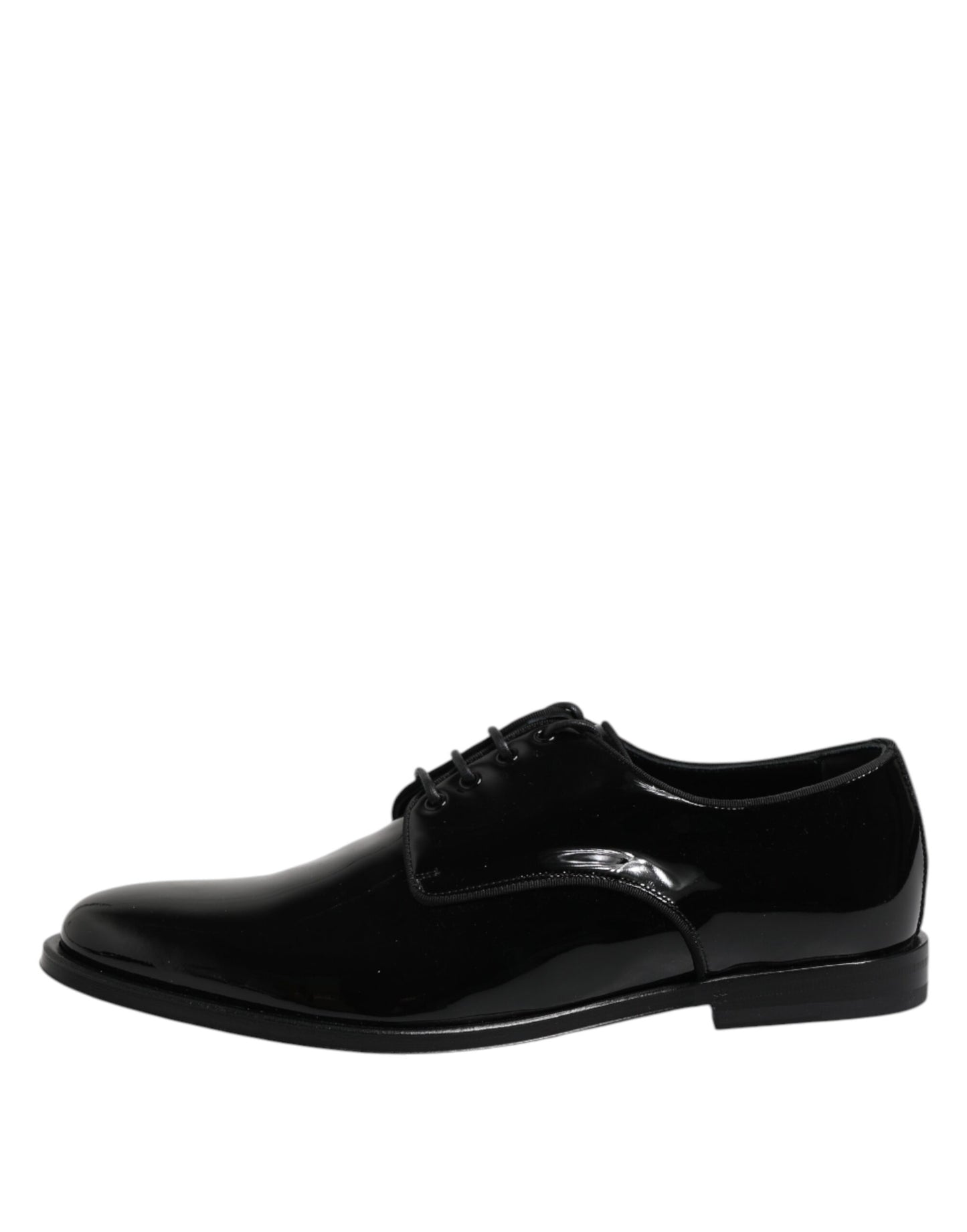 Dolce & Gabbana Black Patent Leather Derby Formal Dress Shoes
