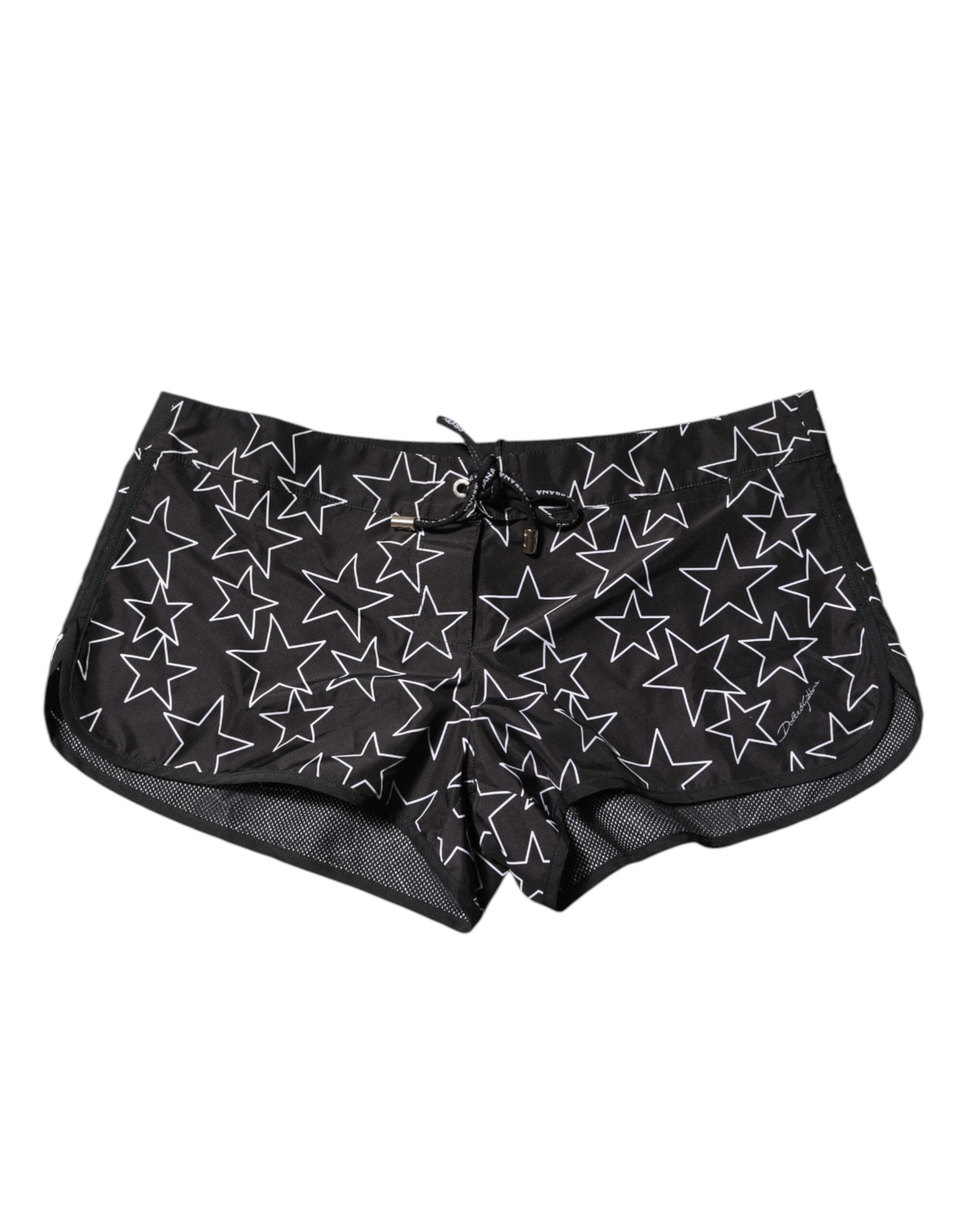 Svarta stjärnmönster strandkläder shorts badkläder