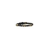 Valentino Garavani Black Calf Leather Bos Taurus Bracelet