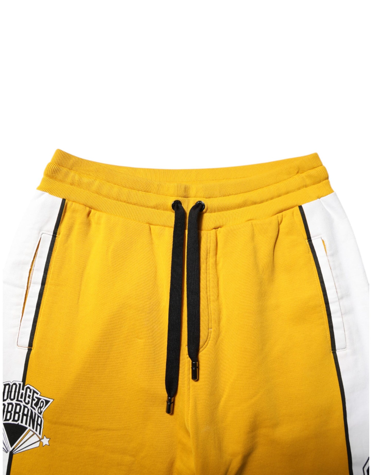 Dolce & Gabbana Gula Bomullsmjukisbyxor Joggerbyxor