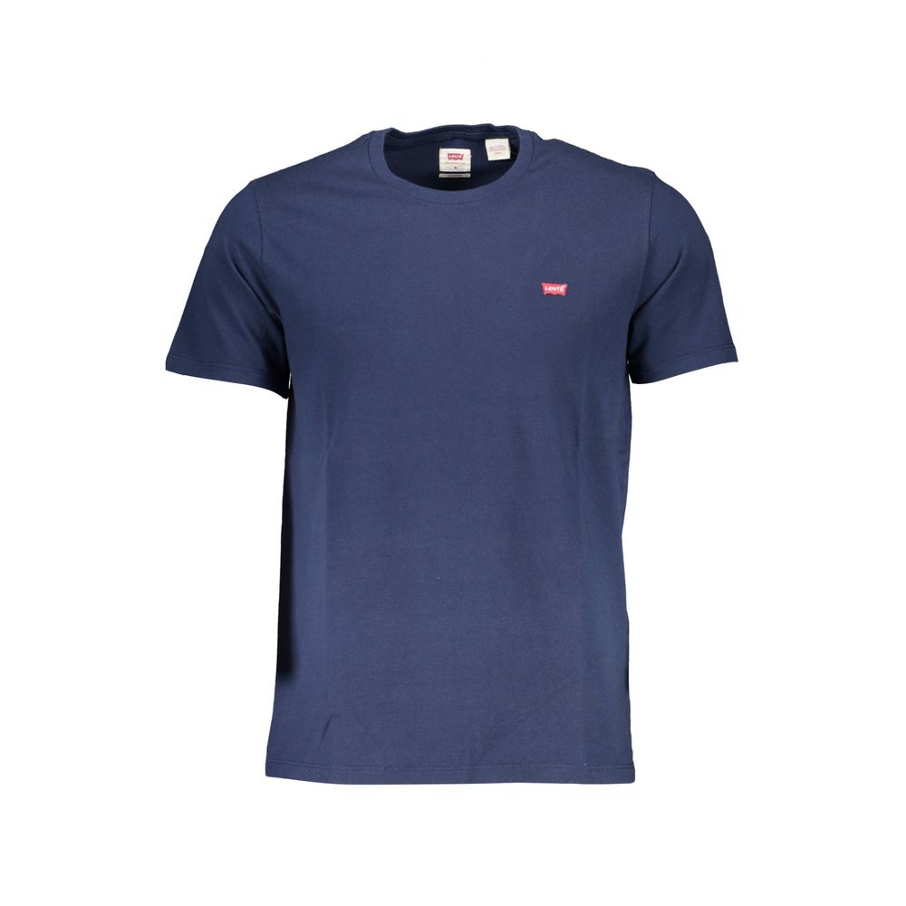 Blå bomulls-T-shirt