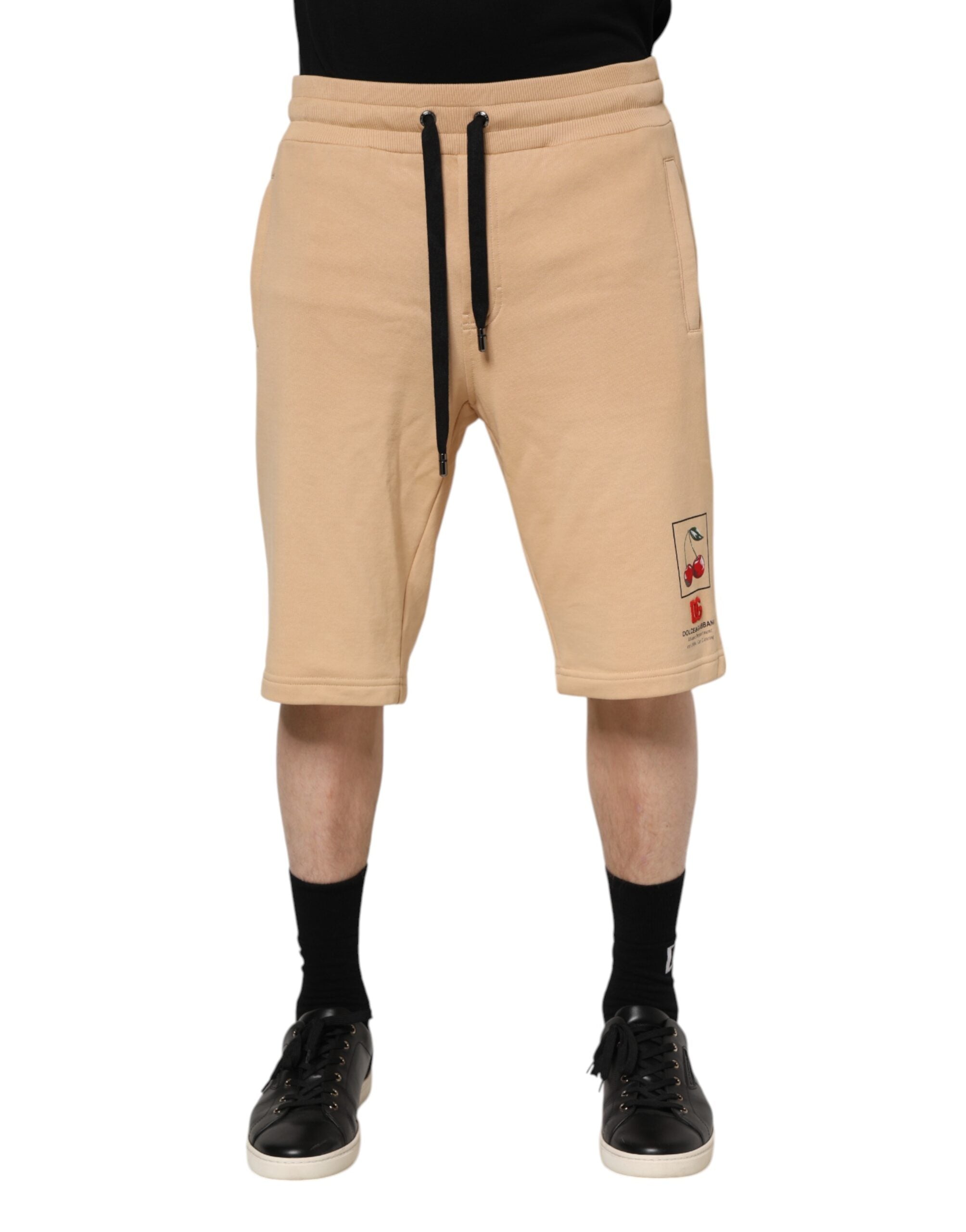 Gula bomullsshorts för män Bermuda