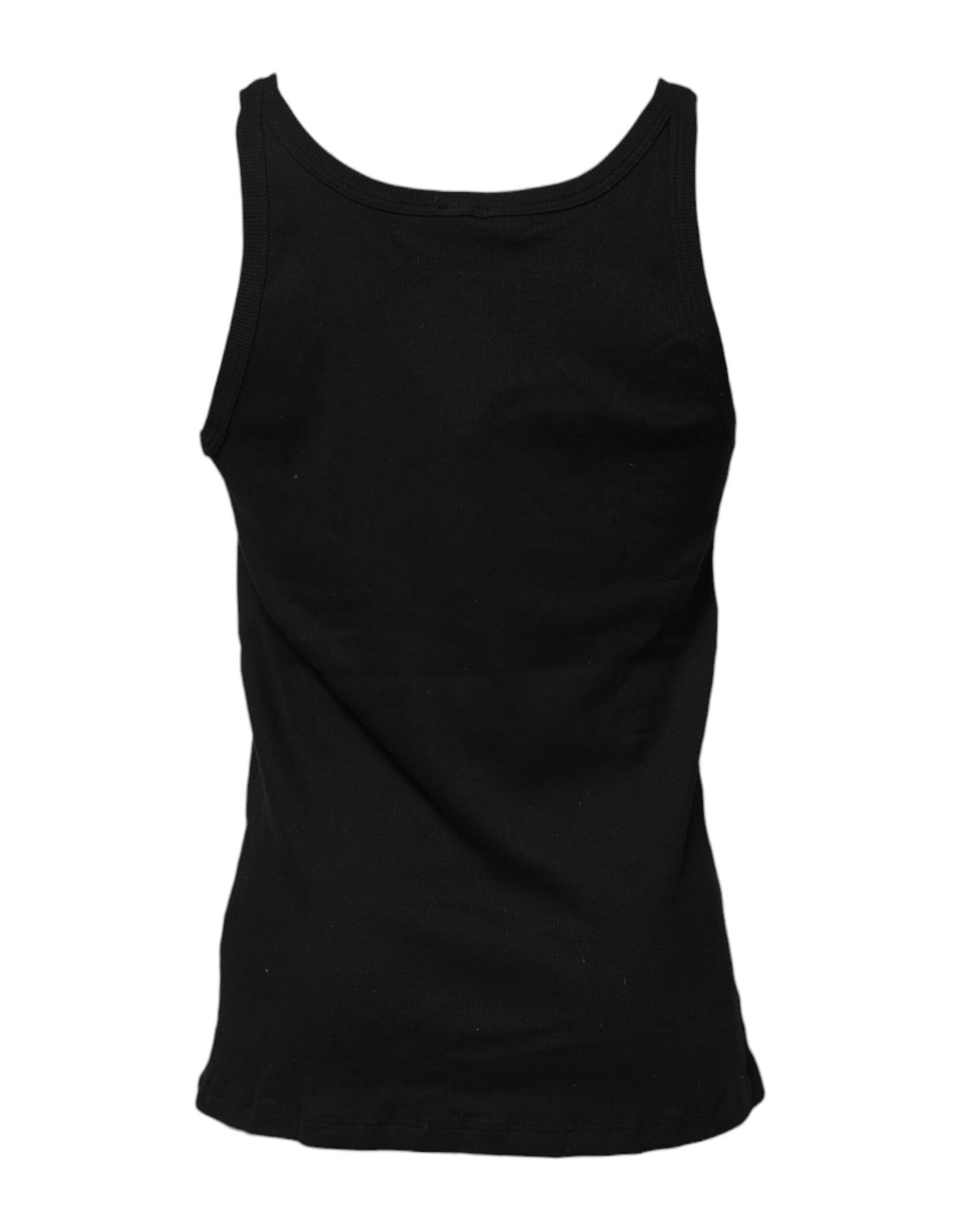 Dolce & Gabbana Svart bomull Ermeløs Undertøy Tank T-skjorte