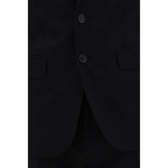 Dsquared² Black Fleece Wool Two-Piece Suit