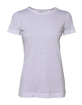 Dolce & Gabbana White Cotton Short Sleeves Round Neck T-shirt