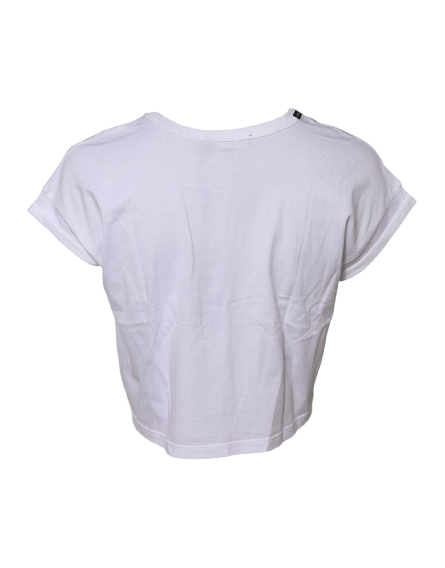 Dolce & Gabbana Vit bomulls-t-shirt med korta ärmar