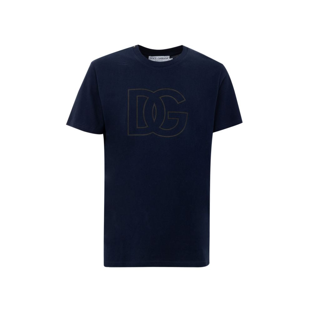 Blå bomulls-T-shirt