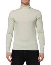 Dolce & Gabbana Mint Green Wool Turtleneck Pullover Sweater