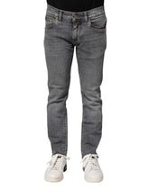 Dolce & Gabbana Gray Cotton Skinny Men Denim Trouser Jeans