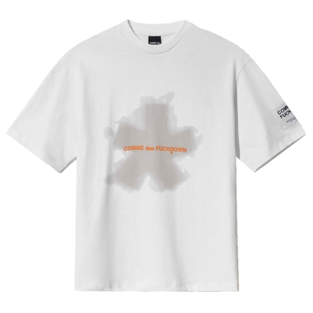 Vit bomulls-T-shirt