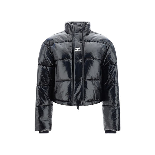 Courrèges Black Viscose Full-Length Jacket