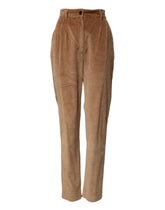 Dolce & Gabbana Brown Cotton Corduroy Tapered Pants