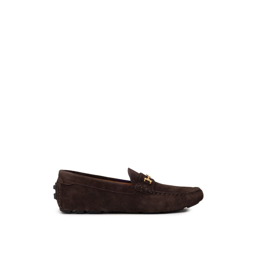 Bally brun lädermockasin