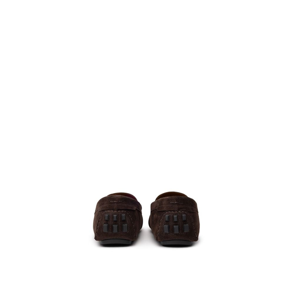 Bally brun lädermockasin