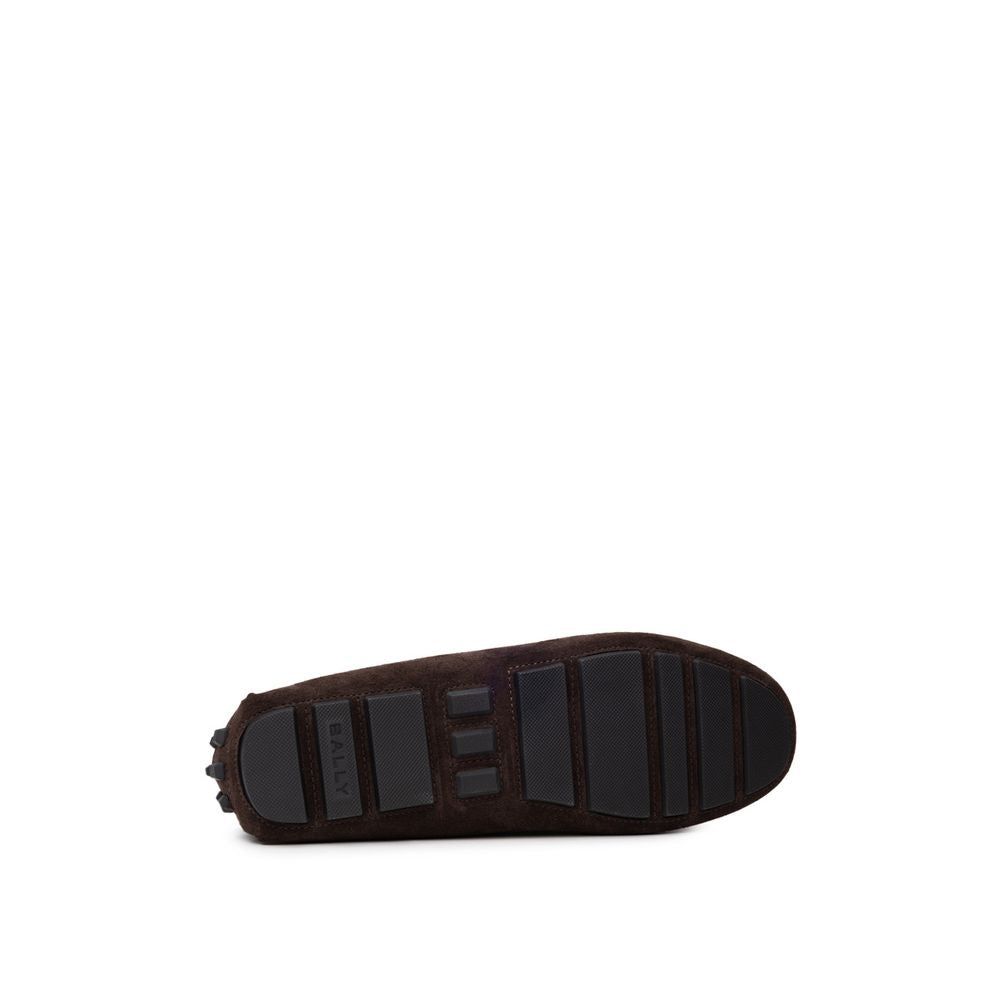 Bally brun lädermockasin